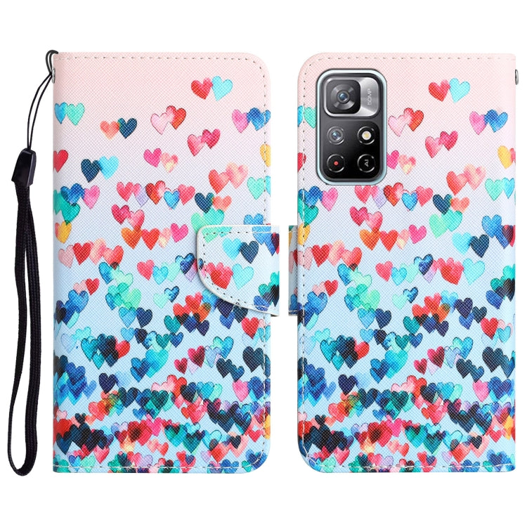Custodia per telefono in pelle con disegno colorato, For Xiaomi Redmi Note 11 5G