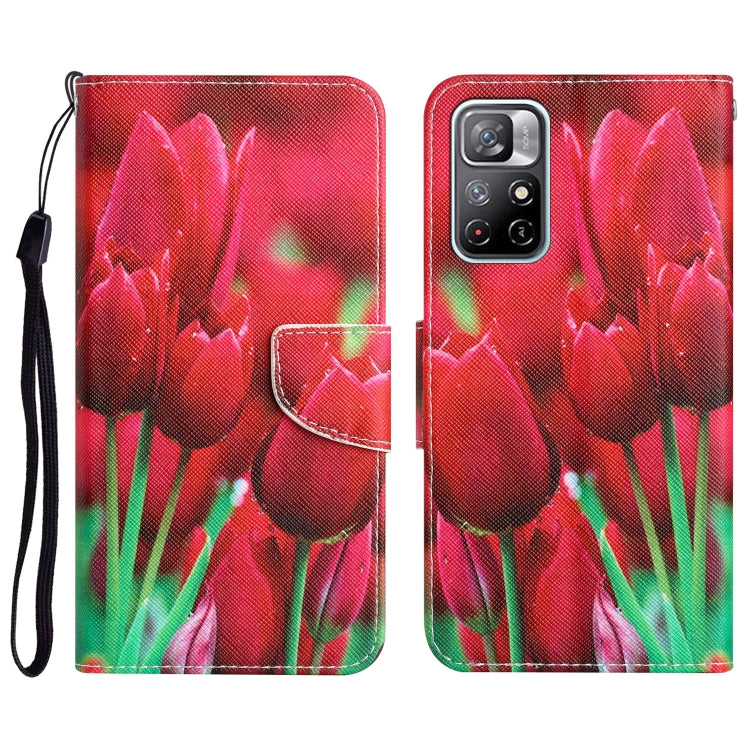 Custodia per telefono in pelle con disegno colorato, For Xiaomi Redmi Note 11 5G