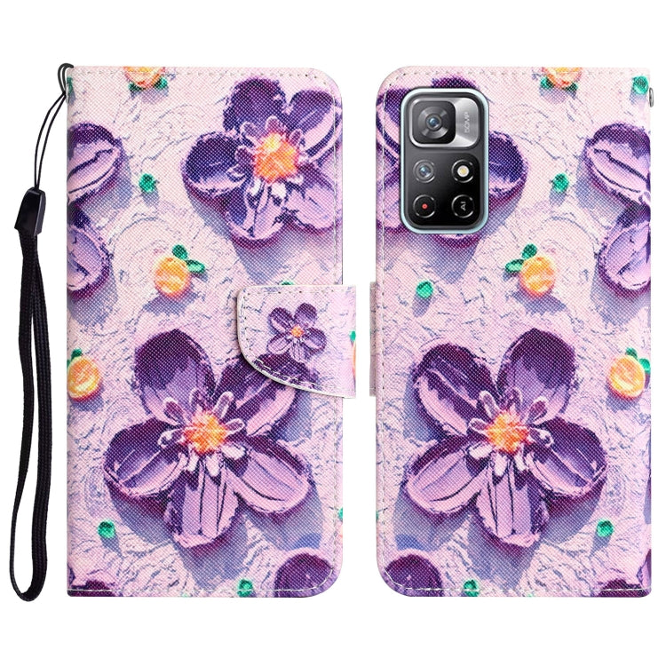 Custodia per telefono in pelle con disegno colorato, For Xiaomi Redmi Note 11 5G