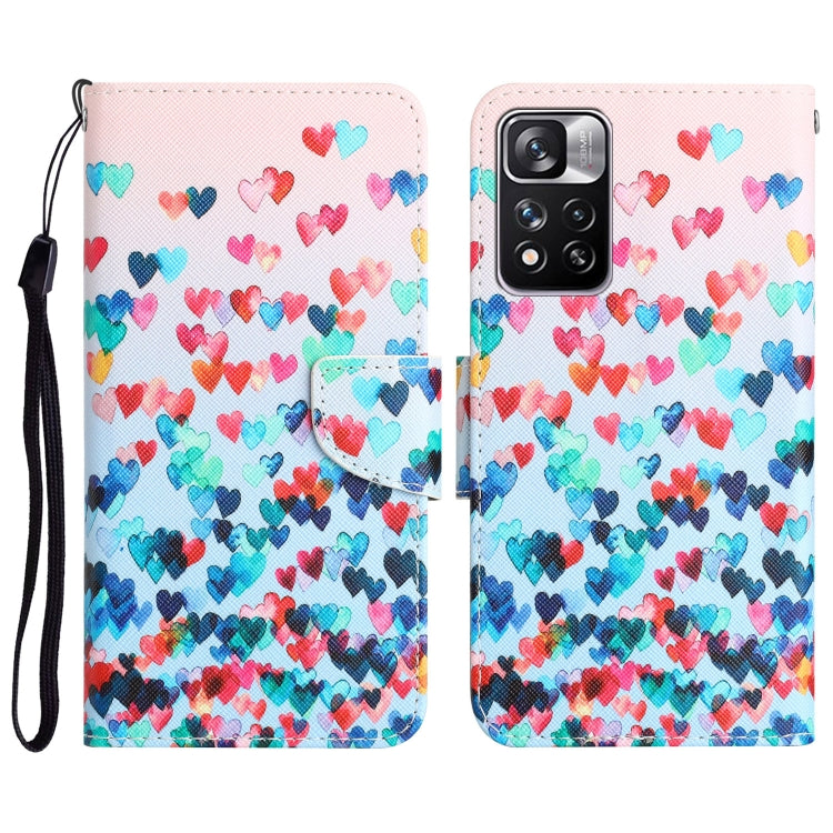 Custodia per telefono in pelle con disegno colorato, For Xiaomi Redmi Note 11 Pro 5G