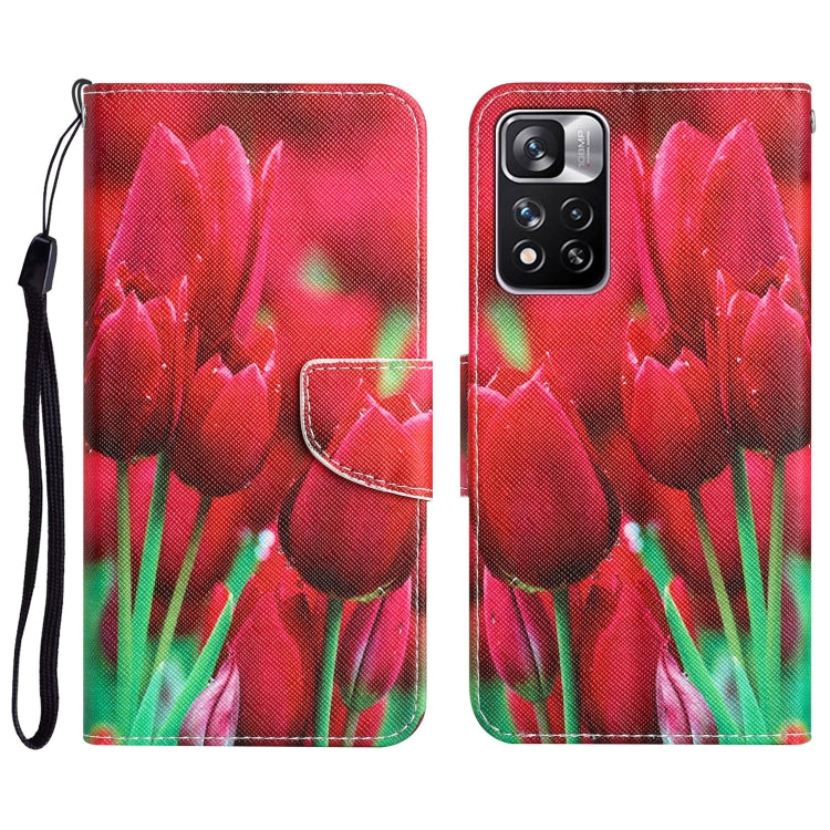 Custodia per telefono in pelle con disegno colorato, For Xiaomi Redmi Note 11 Pro 5G
