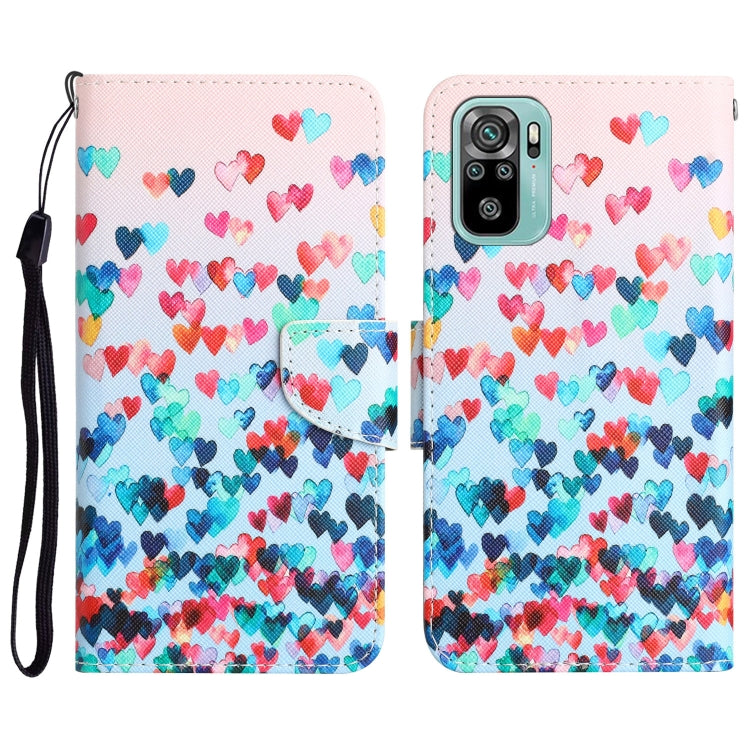 Custodia per telefono in pelle con disegno colorato, For Xiaomi Redmi Note 10 4G