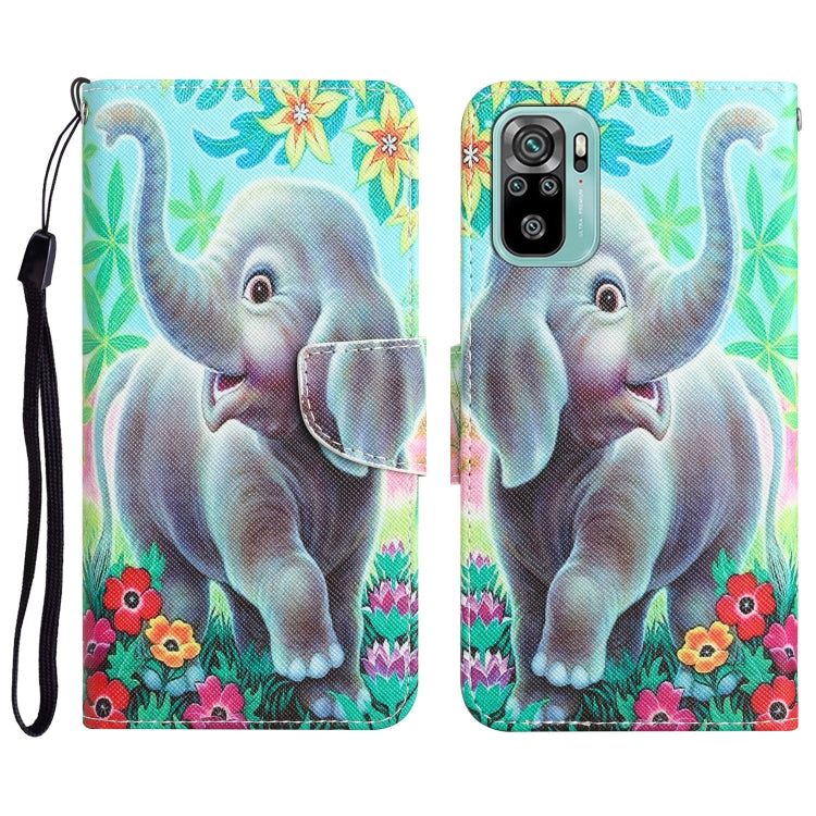 Custodia per telefono in pelle con disegno colorato, For Xiaomi Redmi Note 10 4G