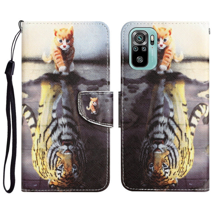 Custodia per telefono in pelle con disegno colorato, For Xiaomi Redmi Note 10 4G