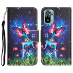 Custodia per telefono in pelle con disegno colorato, For Xiaomi Redmi Note 10 4G