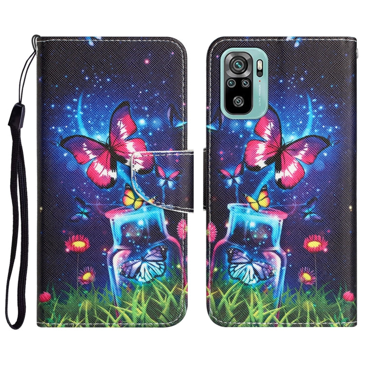 Custodia per telefono in pelle con disegno colorato, For Xiaomi Redmi Note 10 4G