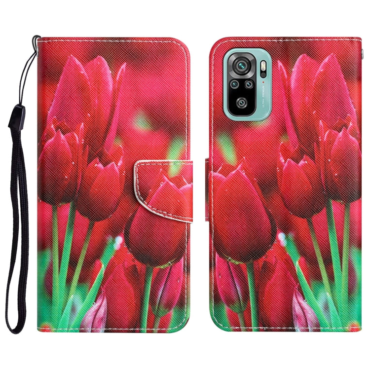 Custodia per telefono in pelle con disegno colorato, For Xiaomi Redmi Note 10 4G