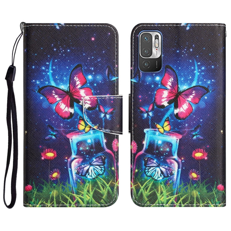Custodia per telefono in pelle con disegno colorato, For Xiaomi Redmi Note 10 5G