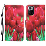 Custodia per telefono in pelle con disegno colorato, For Xiaomi Redmi Note 10 Pro 5G