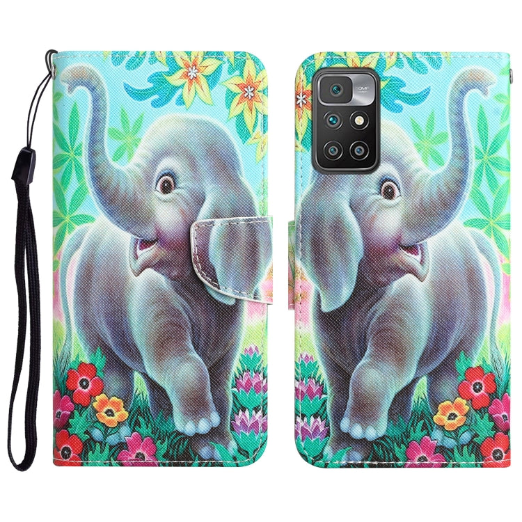 Custodia per telefono in pelle con disegno colorato, For Xiaomi Redmi 10