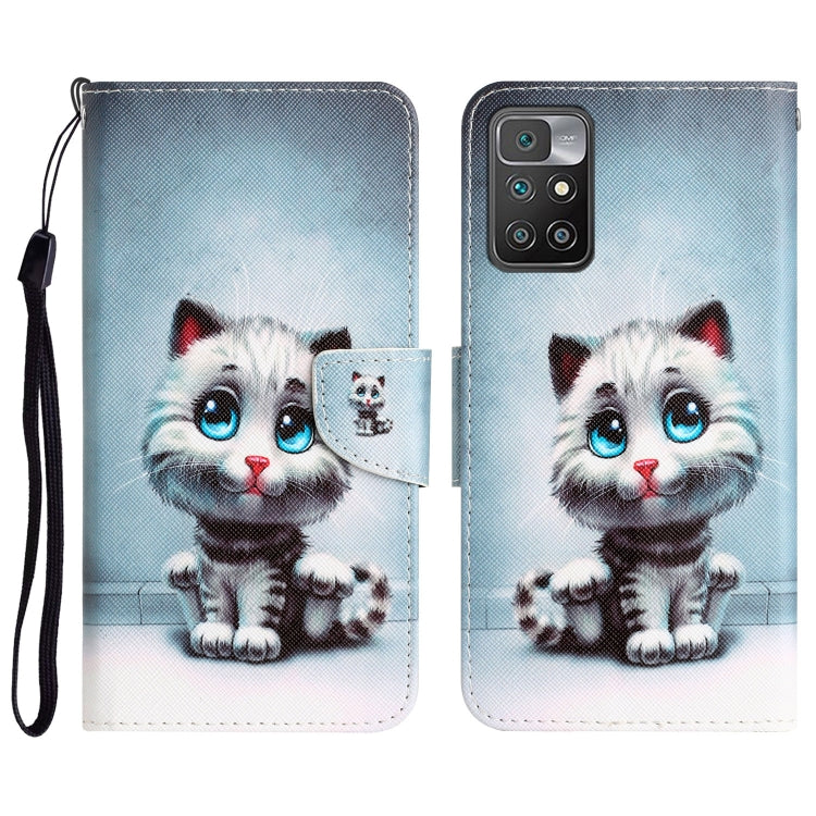 Custodia per telefono in pelle con disegno colorato, For Xiaomi Redmi 10