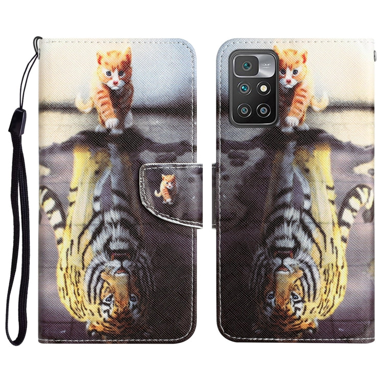 Custodia per telefono in pelle con disegno colorato, For Xiaomi Redmi 10