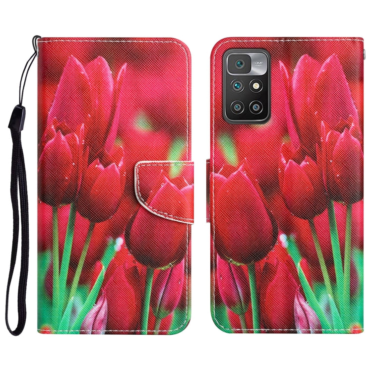 Custodia per telefono in pelle con disegno colorato, For Xiaomi Redmi 10