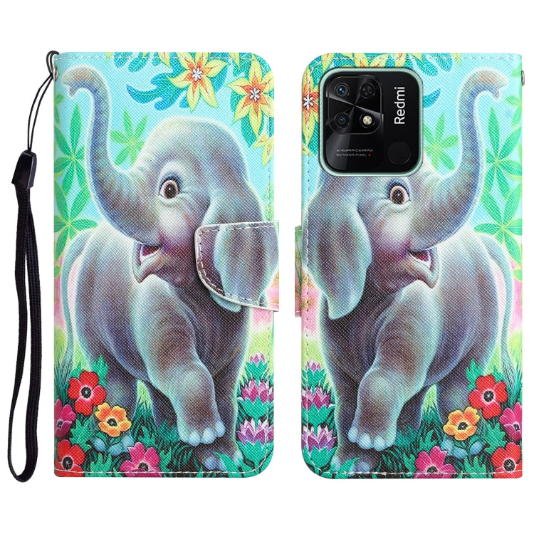 Custodia per telefono in pelle con disegno colorato, For Xiaomi Redmi 10C