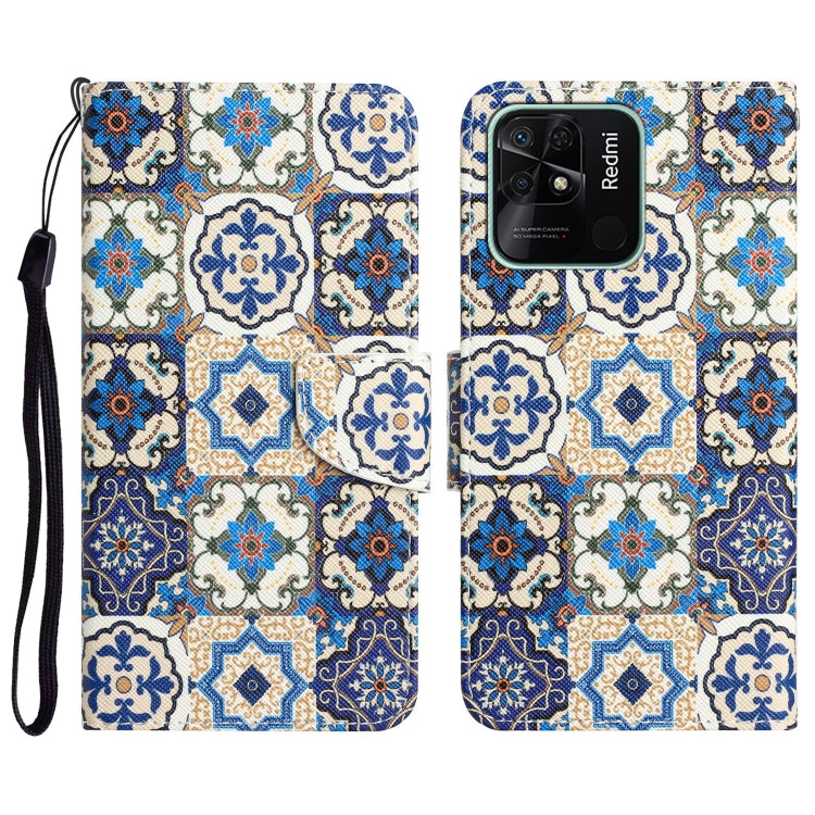 Custodia per telefono in pelle con disegno colorato, For Xiaomi Redmi 10C
