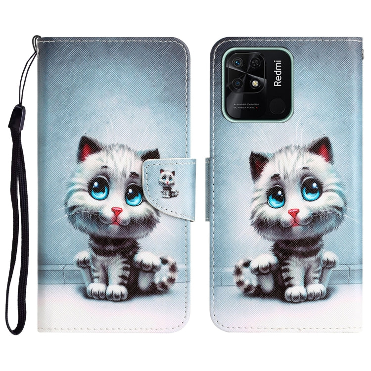 Custodia per telefono in pelle con disegno colorato, For Xiaomi Redmi 10C