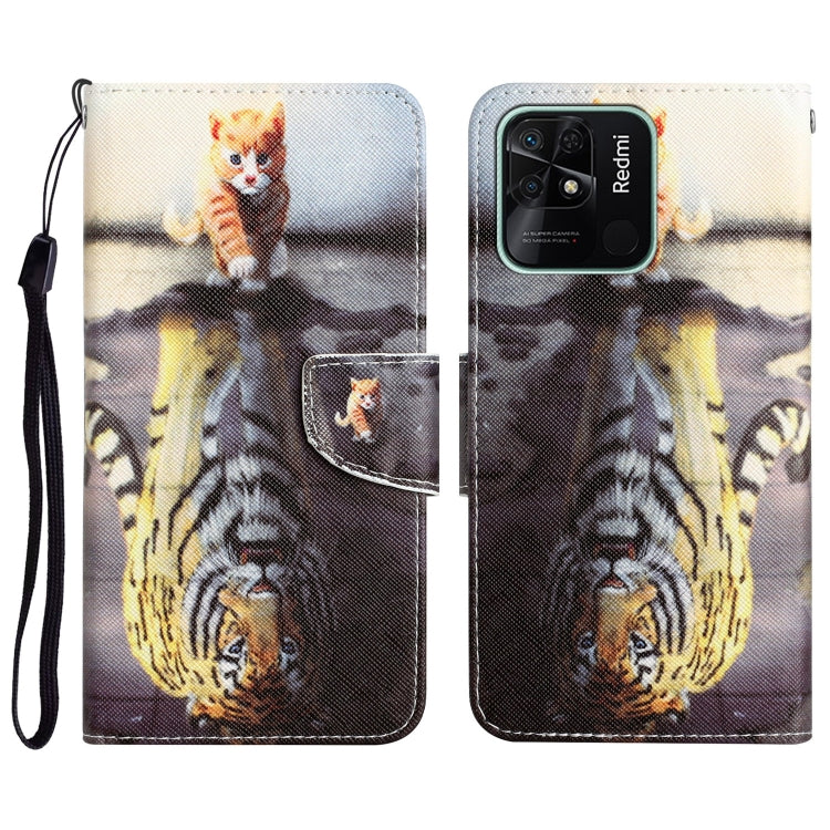Custodia per telefono in pelle con disegno colorato, For Xiaomi Redmi 10C