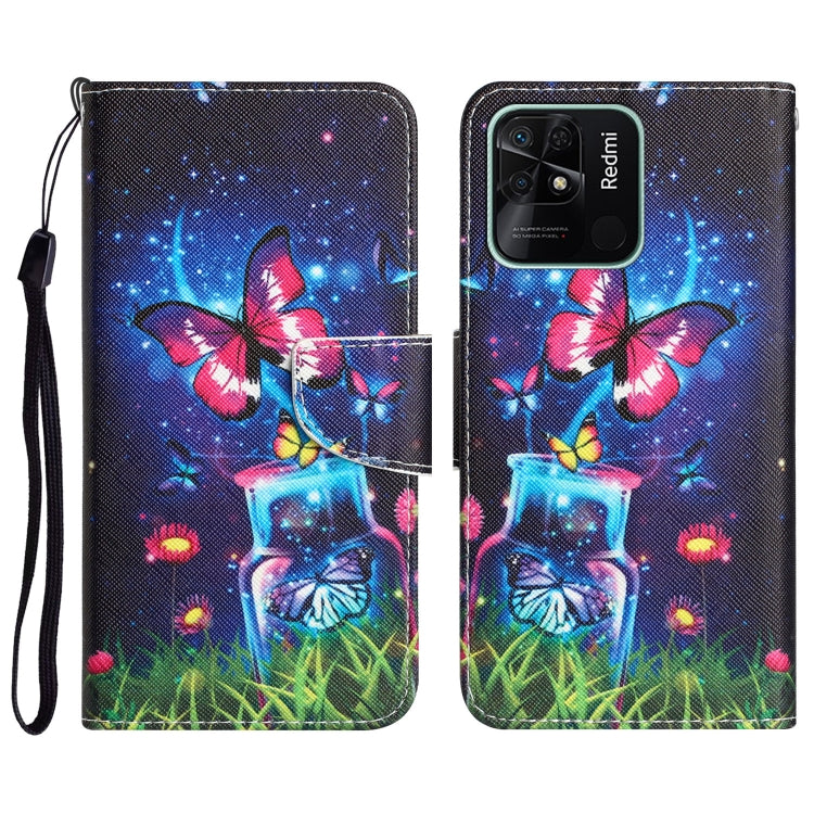 Custodia per telefono in pelle con disegno colorato, For Xiaomi Redmi 10C