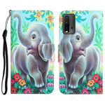Custodia per telefono in pelle con disegno colorato, For Xiaomi Redmi 9T