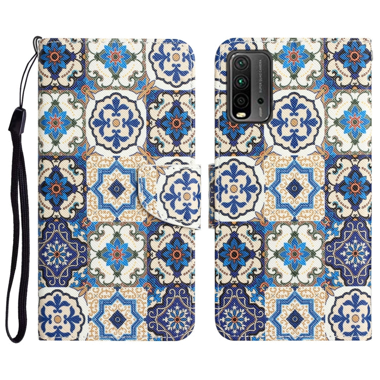 Custodia per telefono in pelle con disegno colorato, For Xiaomi Redmi 9T