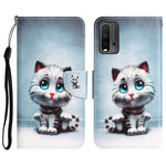 Custodia per telefono in pelle con disegno colorato, For Xiaomi Redmi 9T