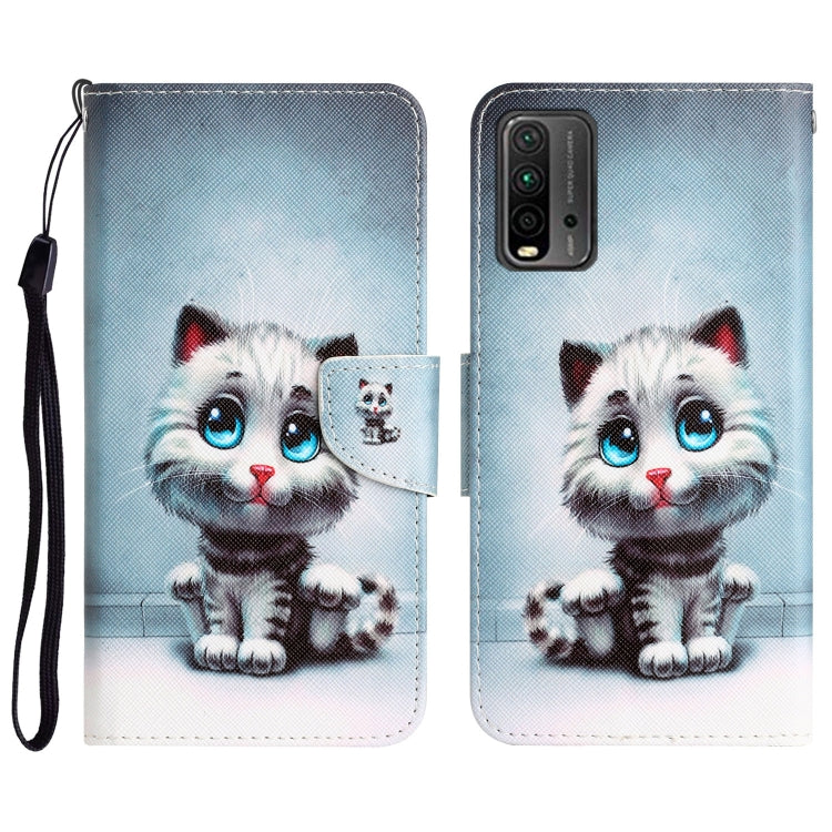 Custodia per telefono in pelle con disegno colorato, For Xiaomi Redmi 9T