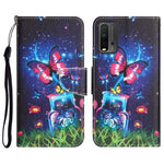 Custodia per telefono in pelle con disegno colorato, For Xiaomi Redmi 9T