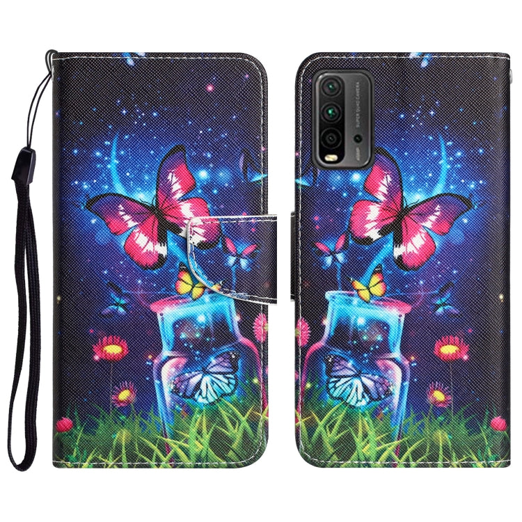 Custodia per telefono in pelle con disegno colorato, For Xiaomi Redmi 9T