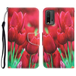 Custodia per telefono in pelle con disegno colorato, For Xiaomi Redmi 9T