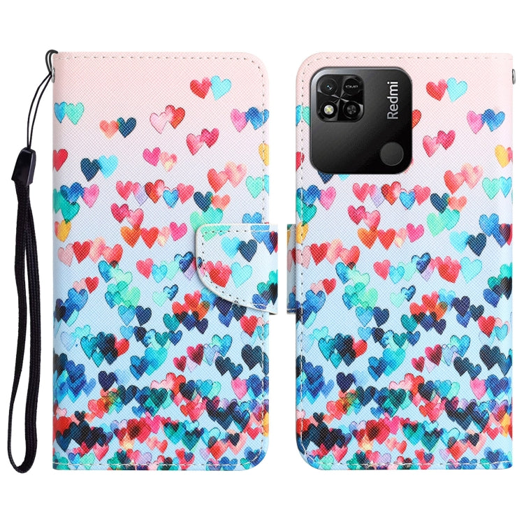 Custodia per telefono in pelle con disegno colorato, For Xiaomi Redmi 9C / 10A