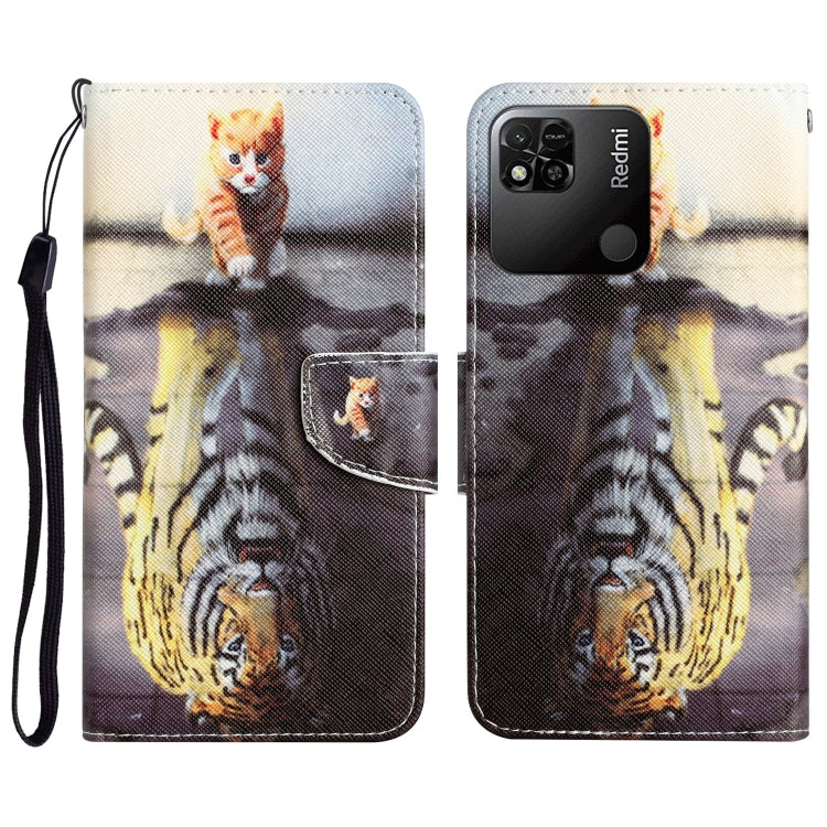 Custodia per telefono in pelle con disegno colorato, For Xiaomi Redmi 9C / 10A