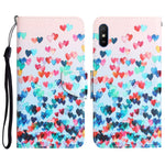 Custodia per telefono in pelle con disegno colorato, For Xiaomi Redmi 9A