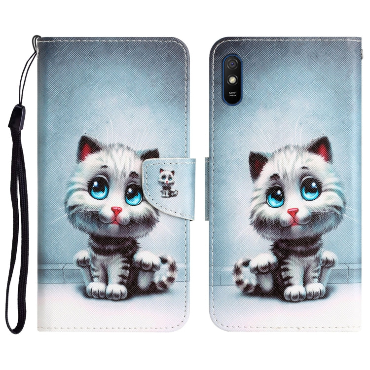 Custodia per telefono in pelle con disegno colorato, For Xiaomi Redmi 9A