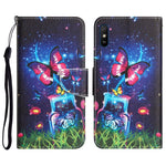 Custodia per telefono in pelle con disegno colorato, For Xiaomi Redmi 9A