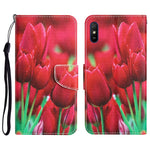 Custodia per telefono in pelle con disegno colorato, For Xiaomi Redmi 9A
