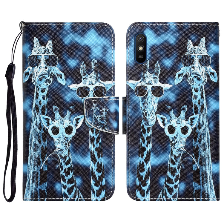 Custodia per telefono in pelle con disegno colorato, For Xiaomi Redmi 9A
