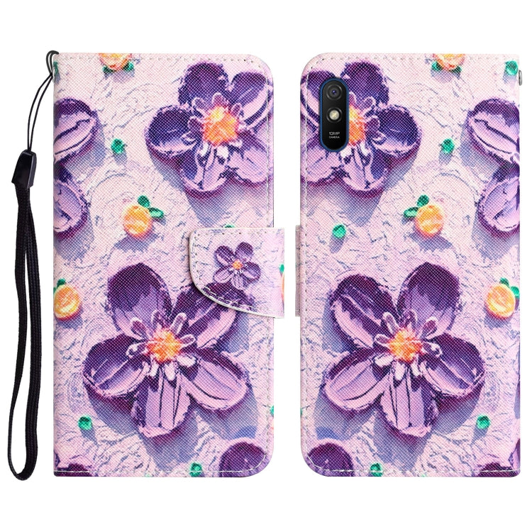Custodia per telefono in pelle con disegno colorato, For Xiaomi Redmi 9A