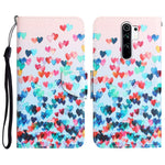 Custodia per telefono in pelle con disegno colorato, For Xiaomi Redmi 9