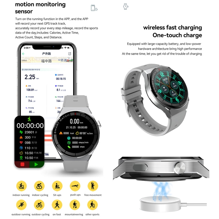 GW69 Plus Smart Watch, supporta chiamata BT / frequenza cardiaca / pressione sanguigna / ossigeno nel sangue