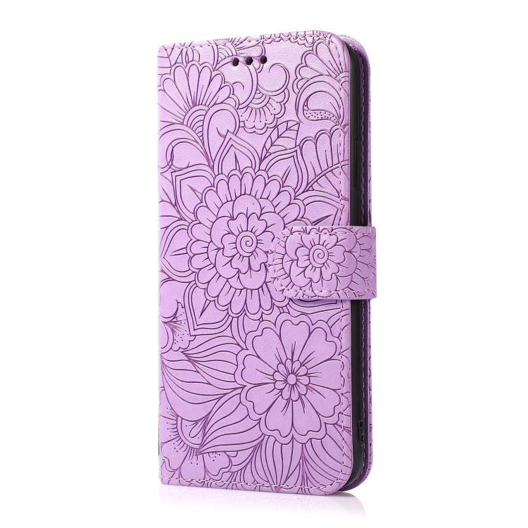 Custodia in pelle orizzontale con girasole goffrato Skin Feel, For iPhone 14, For iPhone 14 Plus, For iPhone 14 Pro, For iPhone 14 Pro Max