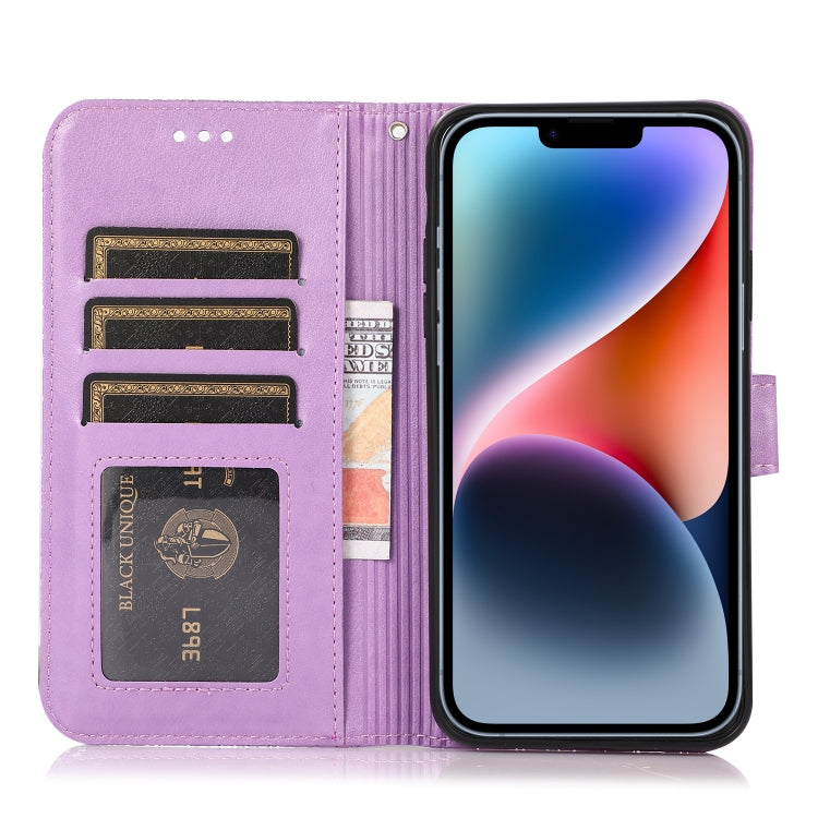 Custodia in pelle orizzontale con girasole goffrato Skin Feel, For iPhone 14, For iPhone 14 Plus, For iPhone 14 Pro, For iPhone 14 Pro Max