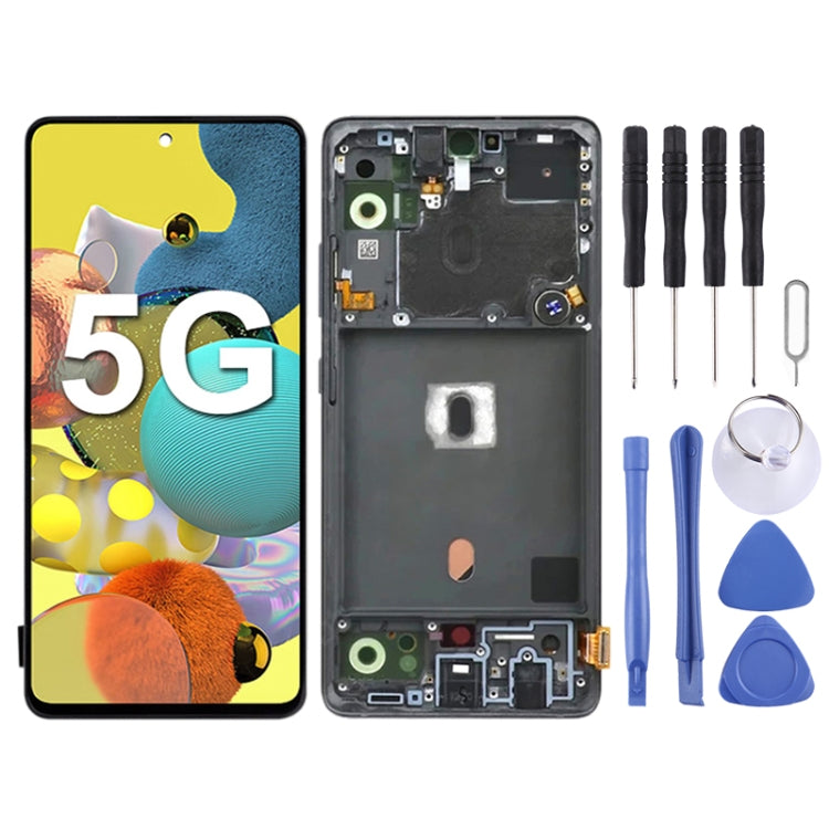 Schermo LCD originale e digitalizzatore Assemblaggio completo con cornice, For Samsung Galaxy A51 5G, For Samsung Galaxy Galaxy F22