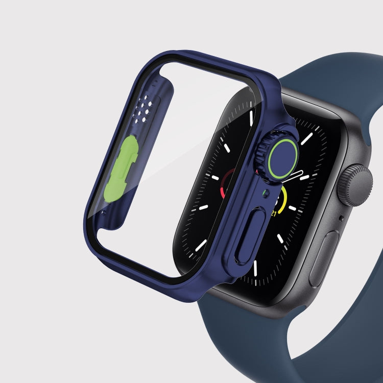 Per Apple Watch Series 9/8/7 Custodia per PC con pellicola da 45 mm con pulsante staccabile, For Apple Watch Series 9 / 8 / 7 45mm