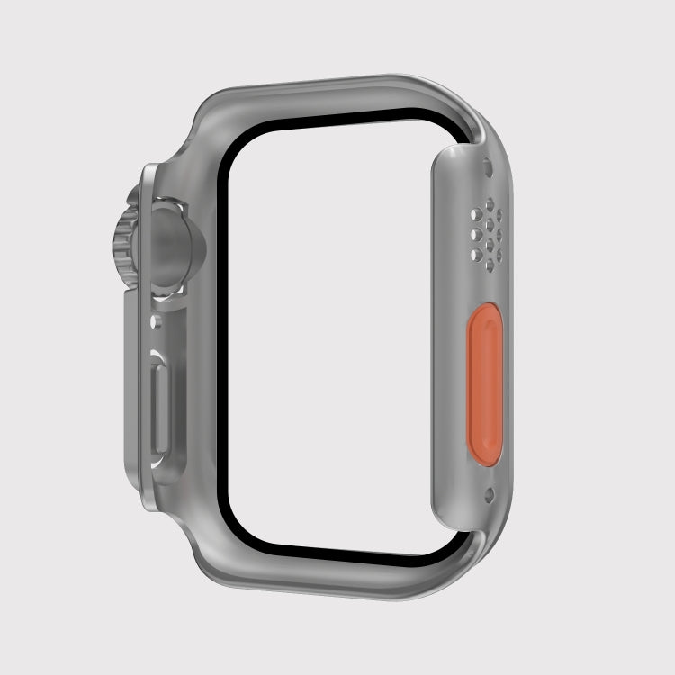 Per Apple Watch Series 9/8/7 Custodia per PC con pellicola da 45 mm con pulsante staccabile, For Apple Watch Series 9 / 8 / 7 45mm