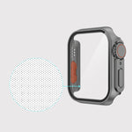 Per Apple Watch Series 9/8/7 Custodia per PC con pellicola da 45 mm con pulsante staccabile, For Apple Watch Series 9 / 8 / 7 45mm