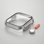 Per Apple Watch Series 9/8/7 Custodia per PC con pellicola da 45 mm con pulsante staccabile, For Apple Watch Series 9 / 8 / 7 45mm