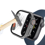 Per Apple Watch Series 9/8/7 Custodia per PC con pellicola da 45 mm con pulsante staccabile, For Apple Watch Series 9 / 8 / 7 45mm