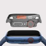 Per Apple Watch Series 9/8/7 Custodia per PC con pellicola da 45 mm con pulsante staccabile, For Apple Watch Series 9 / 8 / 7 45mm