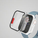 Per Apple Watch Series 9/8/7 Custodia per PC con pellicola da 45 mm con pulsante staccabile, For Apple Watch Series 9 / 8 / 7 45mm
