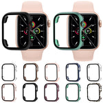 Custodia per orologio per PC con pellicola in vetro temperato, For Apple Watch Series SE 3&SE 2&6&SE&5&4 40mm, For Apple Watch Series SE 3&SE 2&6&SE&5&4 44mm
